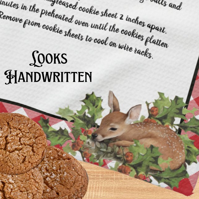 Paño De Cocina Navidades Recetas sagradas de ciervos Mantén la pi (Subido por el creador)