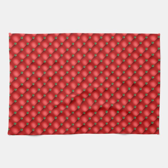 Paño De Cocina Navidades Red Puffy Quilted (Horizontal)