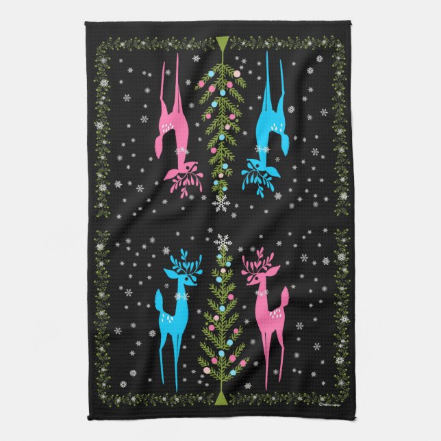PAÑO DE COCINA NAVIDADES REIN DEERS DE TEA TOWEL MCM (Vertical)