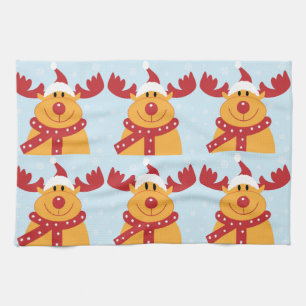 Paño De Cocina Navidades renos