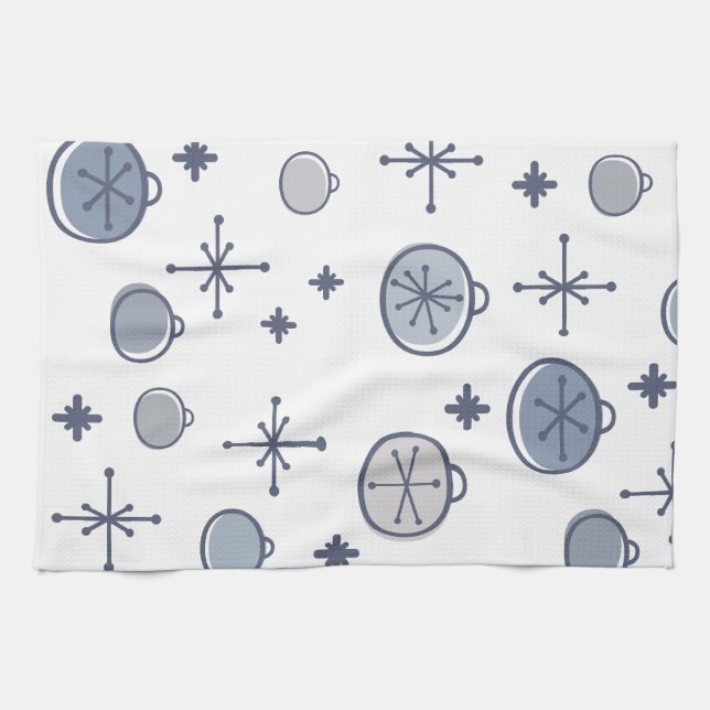 Paño De Cocina Navidades retro modernos de mediados del siglo XX  (Horizontal)