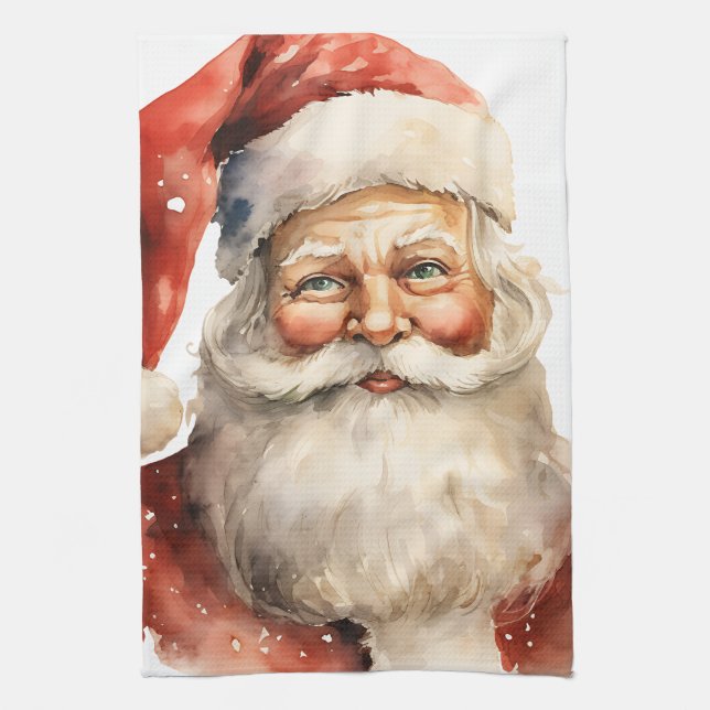 Paño De Cocina Navidades Retro Santa Claus (Vertical)