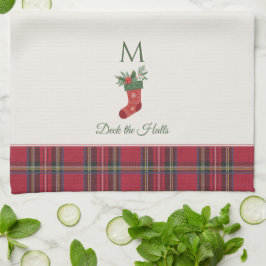 Paño De Cocina Navidades rojos levantan Personalizado en monogram
