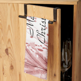 Paño De Cocina Navidades rojos Pine Tree Snow Decoración Hermosa