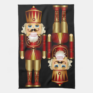 Paño De Cocina Navidades rojos y dorados Nutcrackers cocina toall