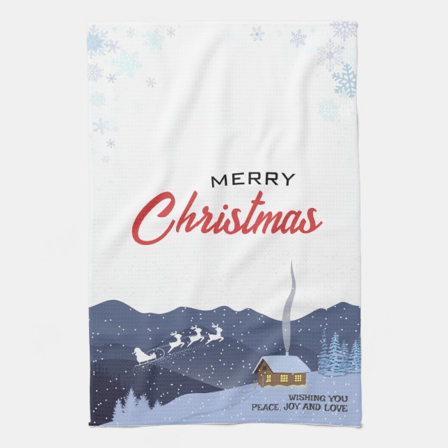 Paño De Cocina Navidades rusos | Feliz año nuevo | Regalo de Sant (Vertical)