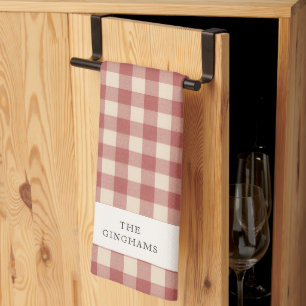 Paño De Cocina Navidades rusos rojos de Gingham modernos