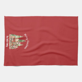 Paño De Cocina Navidades RÚSTICOS ANIMALES DE WOODLAND