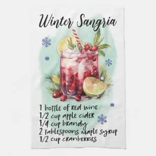 Paño De Cocina Navidades sangrianos de invierno lindo