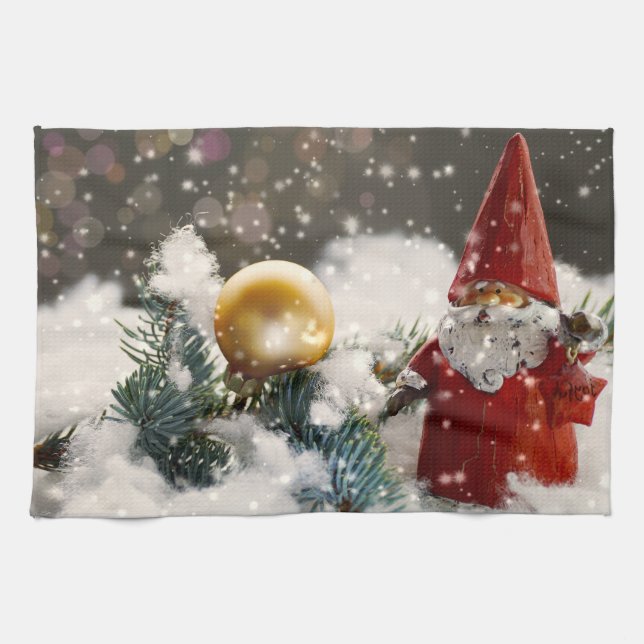 Paño De Cocina Navidades Santa en la Nieve (Horizontal)