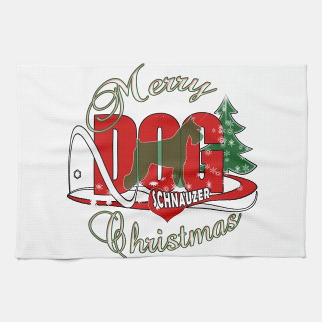 PAÑO DE COCINA NAVIDADES SCHNAUZER (Horizontal)