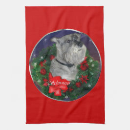 Paño De Cocina Navidades Schnauzer estándar