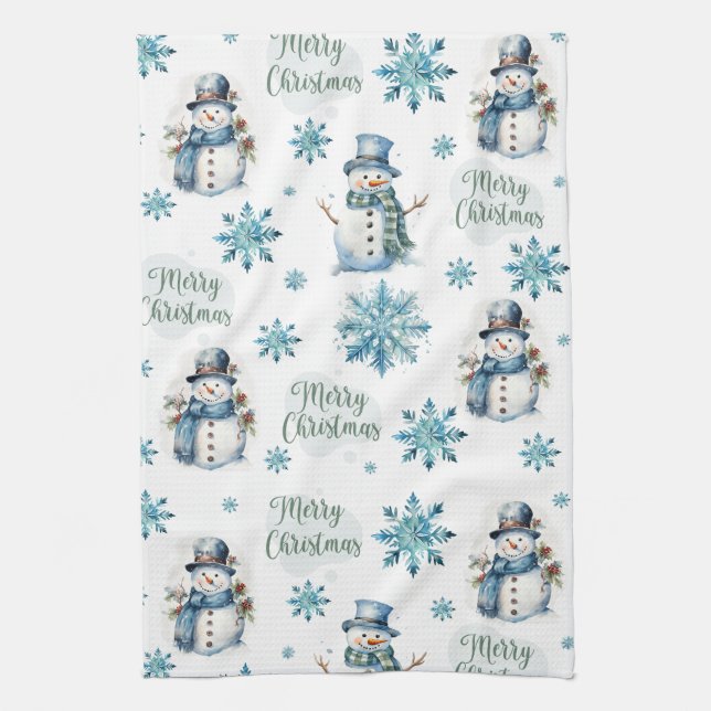 Paño De Cocina Navidades Snowman (Vertical)