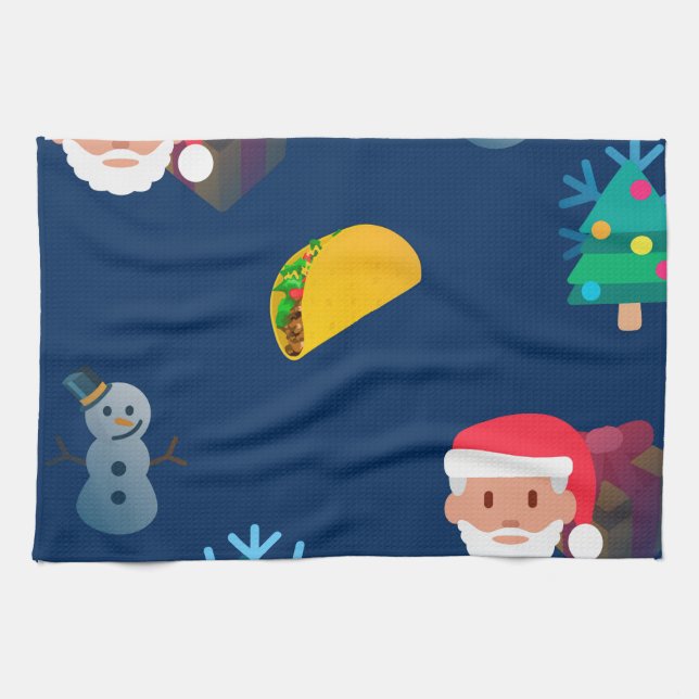 Paño De Cocina navidades taco emoji (Horizontal)