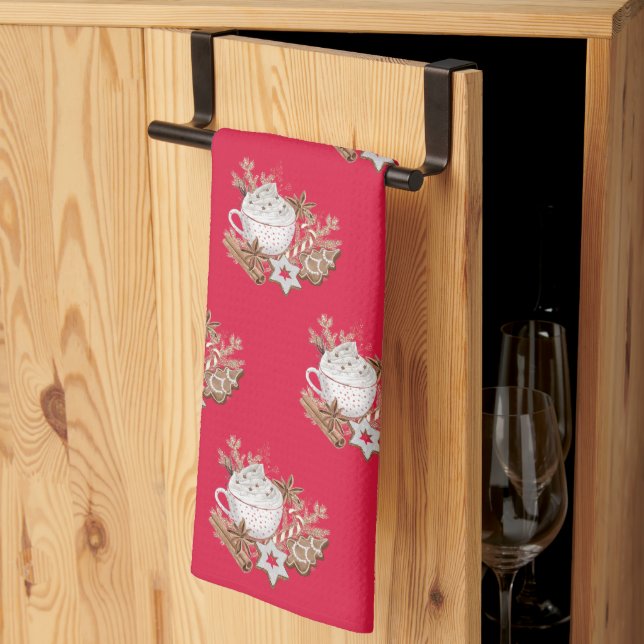 Paño De Cocina Navidades Temporada de vacaciones Tratamientos Coc (Pliegue de tercios)