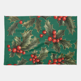 Paño De Cocina Navidades tradicionales Holly Accents