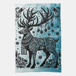 Paño De Cocina Navidades tradicionales renos