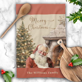 Paño De Cocina Navidades tradicionales Santa Claus