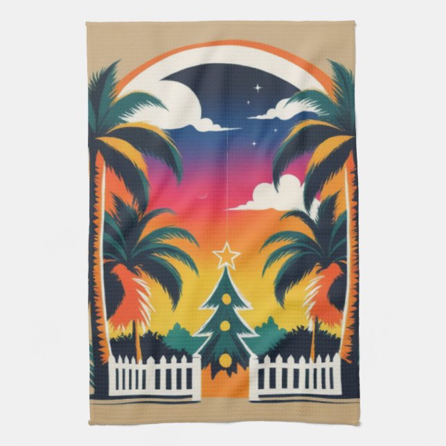 Paño De Cocina Navidades tropicales (Vertical)