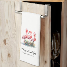 Paño De Cocina Navidades tropicales de playa personalizados