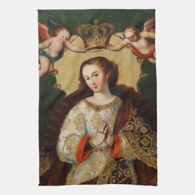 PAÑO DE COCINA NAVIDADES VIRGIN (Vertical)