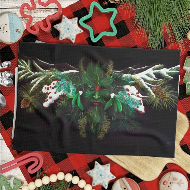 Paño De Cocina Navidades Winter Green Man (Subido por el creador)