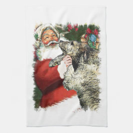 Paño De Cocina Navidades Wolfhound de Irlanda