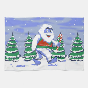 Paño De Cocina Navidades yeti en la selva