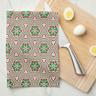 Paño De Cocina Navideño caleidoscopio boho ecléctico trippy funky