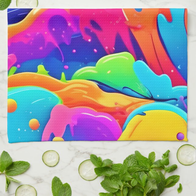 Paño De Cocina Nebulosa de colores (Doblado)