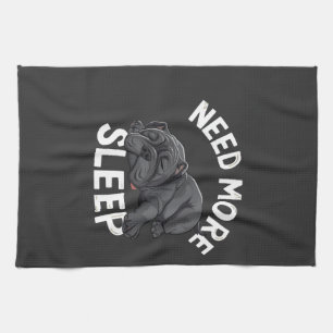 Paño De Cocina Necesita Más Sueño Humor de Bulldog para Días Pere