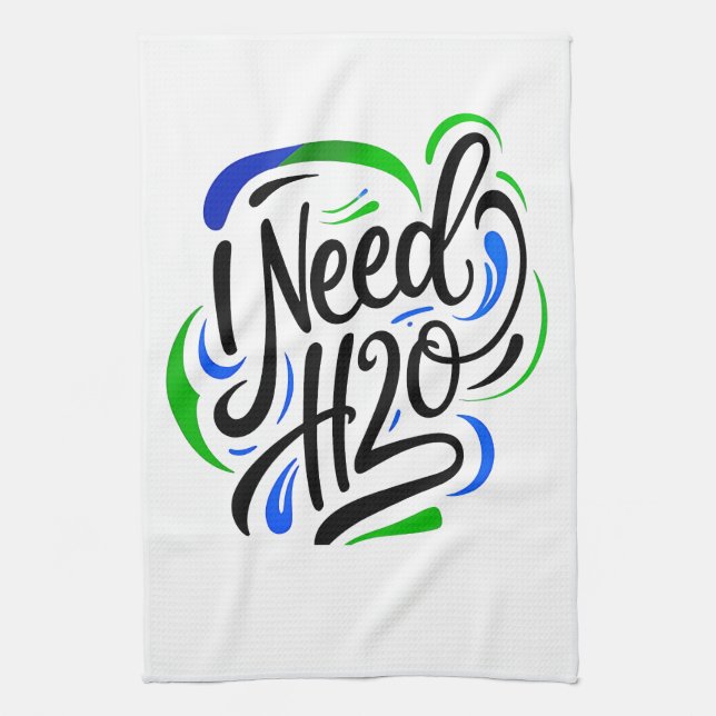 Paño De Cocina Necesito guion de H2O (Vertical)
