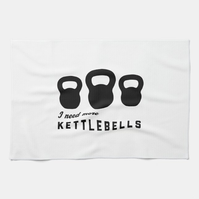 Paño De Cocina Necesito más Kettlebells (Horizontal)