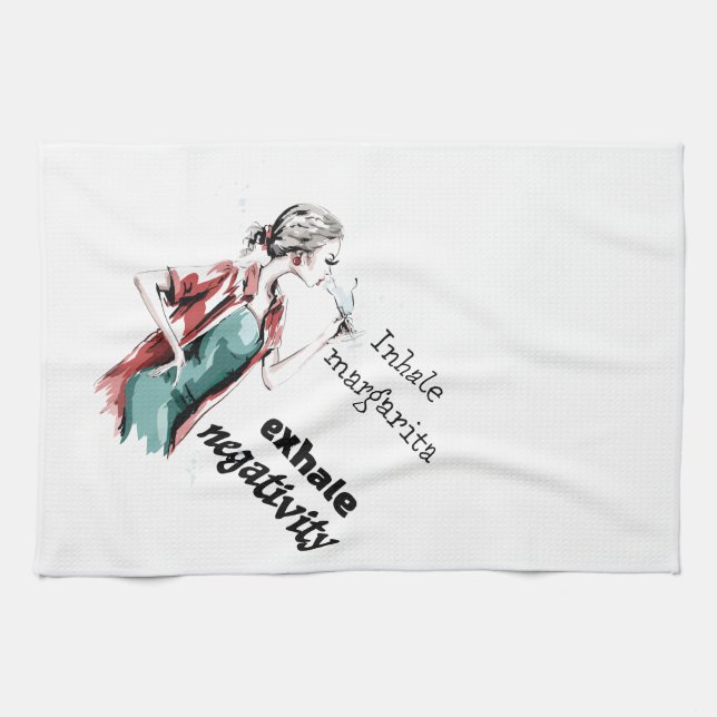 Paño De Cocina Negatividad inhalatoria y exhalante (Horizontal)