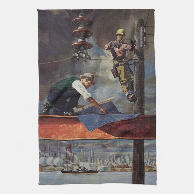 Paño De Cocina Negocio, arquitectos y construcción de época (Vertical)