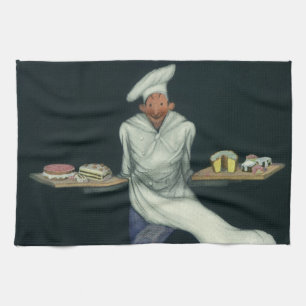 Paño De Cocina Negocio de Comida Antigüa, Panadero con Postres de