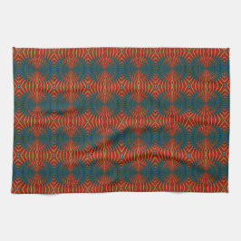 Paño De Cocina Negrita Resumen Hippie Guay Rojo Azul Trippy