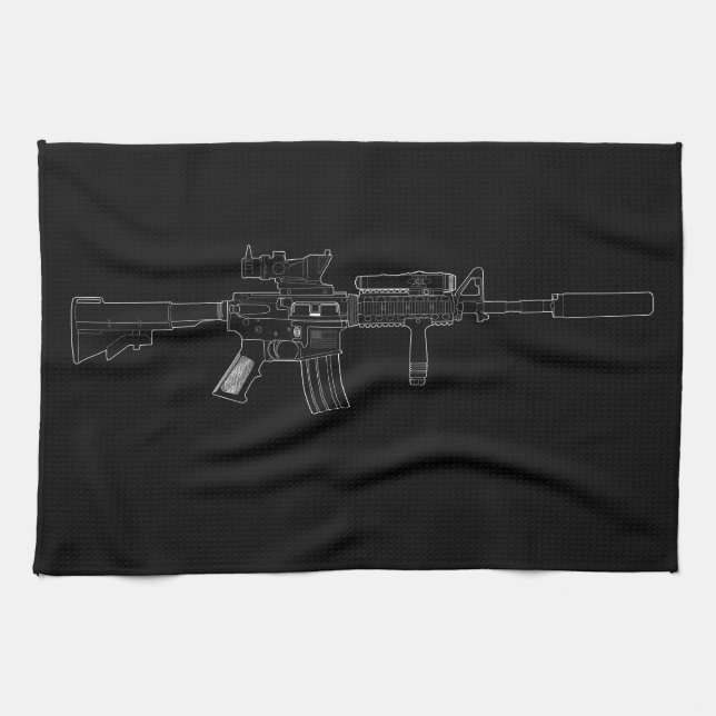 Paño De Cocina Negro de M4 SOPMOD (Horizontal)