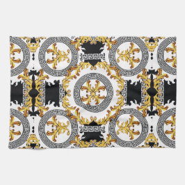 Paño De Cocina Negro dorado