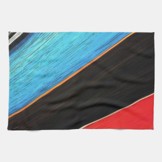 Paño De Cocina Negro Rojo Y Azul 312