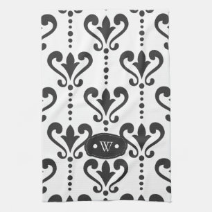 Paño De Cocina Negro y blanco personalizado de lujo