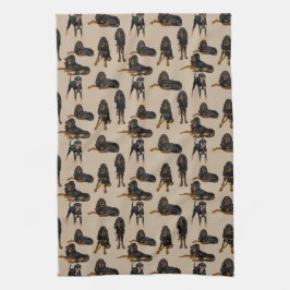 Paño De Cocina Negro y moreno en moreno