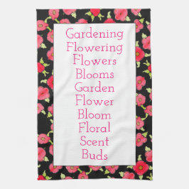 Paño De Cocina Negro y rosa