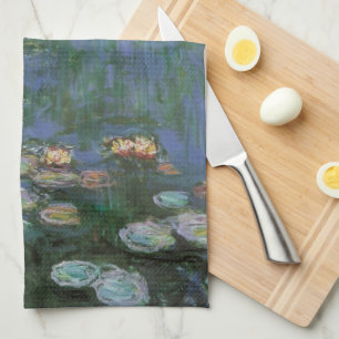 Paño De Cocina Nenúfares de Claude Monet, Flores Vintage