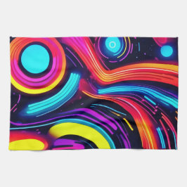 Paño De Cocina Neon Dreamscape Art