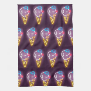 Paño De Cocina Neon Ice Cream Dog