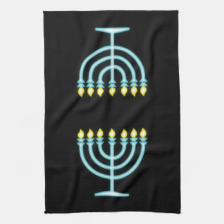 Paño De Cocina Neon Menorah