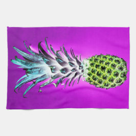 Paño De Cocina Neon pineapple colorido fruta tropical Hawai