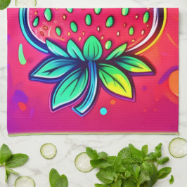 Paño De Cocina Neon Strawberry Pop