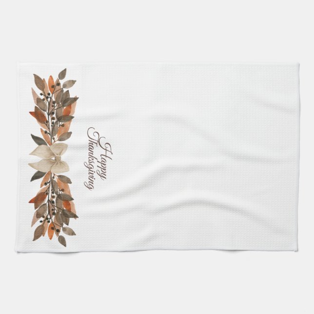 Paño De Cocina Neutral Autumn Leaf - Thanksgiving (Horizontal)